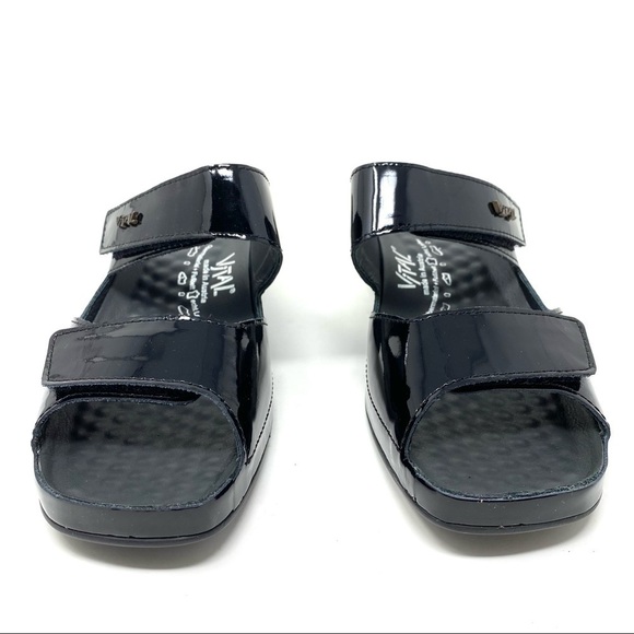 Vital Joy Mules Sandals Lack Schwarz - Picture 5 of 15